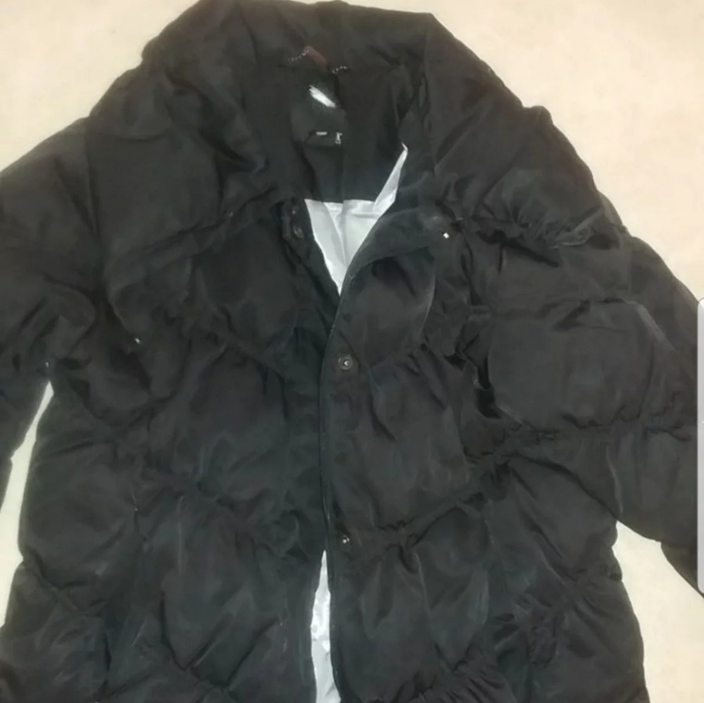 Down feather puffer winter coat